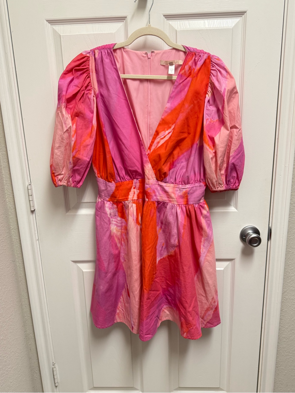 Anthropologie Hutch Pink And Orange Dress
